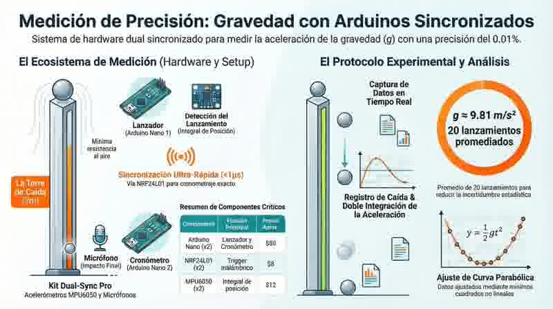 Medición de Caída Libre — Arduinos Sincronizados