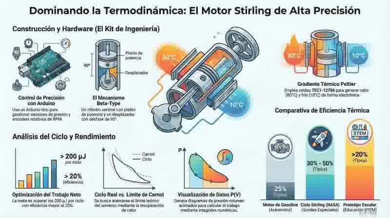 Motor Stirling — El Motor que Respira